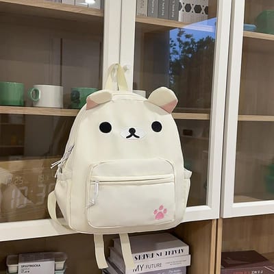 Nieuwe Japanse Leuke Canvas Bruine Beer Rugzak Veelzijdige Basisschool Student Grote Capaciteit Kinderen Cartoon Schooltas