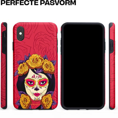 Casetastic Hoesje Geschikt voor Apple iPhone Xs Max - Stijlvolle Beschermende Duo-layer Case - Middernachtmasker