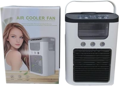 Luchtkoeler Ventilator - Persoonlijke Airco - Verkoeling Zomer - Nevel Technologie - 23.5 cm Hoogte - Zwart