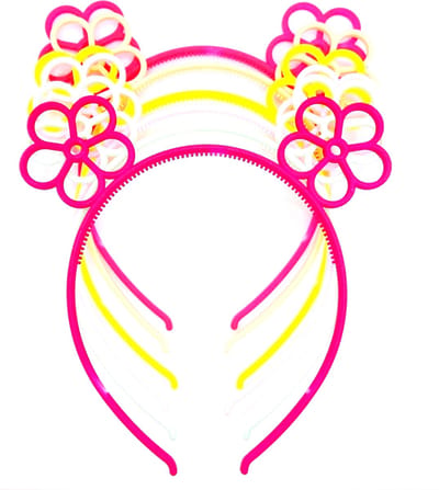 Diadeem met oren van bloemen set van 6 stuks - kinderfeestje - verjaardag