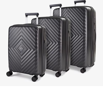 Koffer set 3-delig - Rock® - Trolley met TSA slot - Dubbel Rits - PP silicone reiskoffer - 360 draai wielen