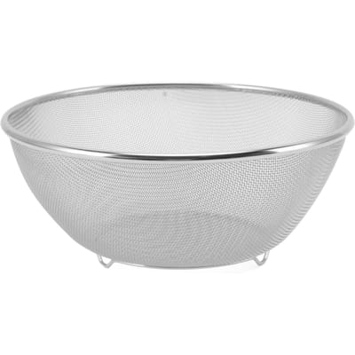 RVS Zeef Vergiet Snelle Afwatering 24CM Diameter Veilig Voedselkwaliteit Materiaal Saladekom Mesh Screen white