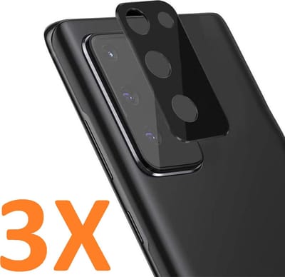 Camera Lens Glass Protector - beschermer Geschikt voor: Samsung Galaxy A41 - Zwart  - 3x