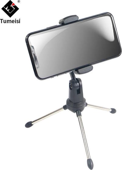 NÖRDIC MFK-019 Universele standaard en houder voor smartphones, 6 tot 10 cm, 360 graden draaibaar, Zwart