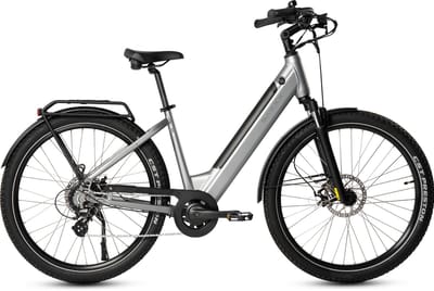 SAXXX Comfort SUV Easy - Elektrische Fiets - 95%Vooraf Geassembleerd Stadsfiets - 468Wh uitneembare accu - 90km Actieradius - SHIMANO Altus 7 Versnellingen - Achterwielmotor 250W - Aluminum Frame - 27.5" CST anti-lek - Zilvergrijs