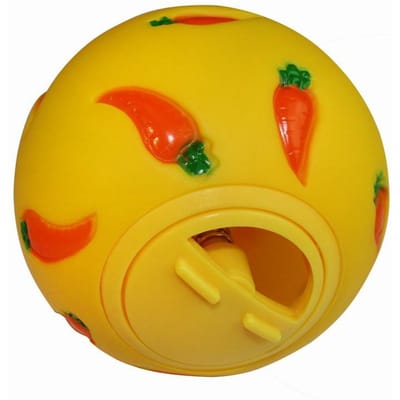 1 Stuk Konijn Traktatiebal Huisdier Slow Feeder Interactief Konijn Speelgoed Snack Speelgoedbal Bijtbestendig Voerspeelgoed Fret Kitty Hamster Speelgoed