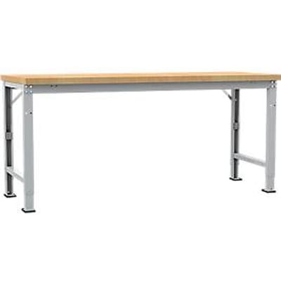Manuflex werkbank Profi speciaal, tafelblad multiplex, 2000 x 700 mm, aluminium zilver