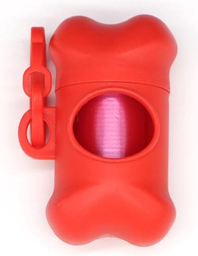 Narimano® Afvalzak Dispenser, Huisdier Afvalzak Houder Dispenser met Leiband Clip, met 1 Roll Afvalzakken, Huisdieren Honden