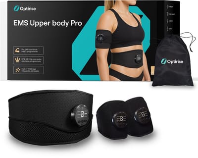 Optirise EMS - Buikspiertrainers Elektrisch + Arm Trainer - EMS Trainers - AB Roller - Buiktrainer - Armtrainer - Spier Massage Apparaat - Tens - Spierstimulator - Afvallen - Fatburner - USB Oplaadbaar