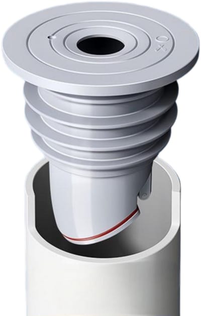 2 Stuks Universele Siliconen Afvoerplug met Anti-Geur Terugslagklep - Flexibele Riool Afdichtingsring in 4 Maten - Geschikt voor Wasmachine, Gootsteen en Badkamer- grijs- C-60-65mm