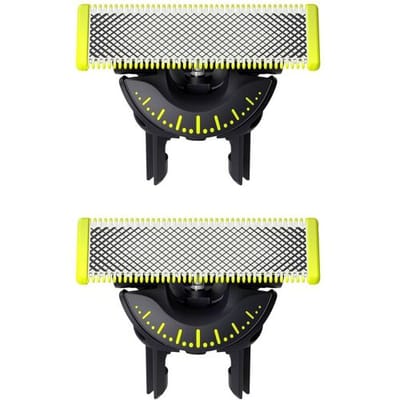 Philips Bodycare Philips OneBlade QP420 / 50 Scheermes Zilver, Geel 2 stuk(s)