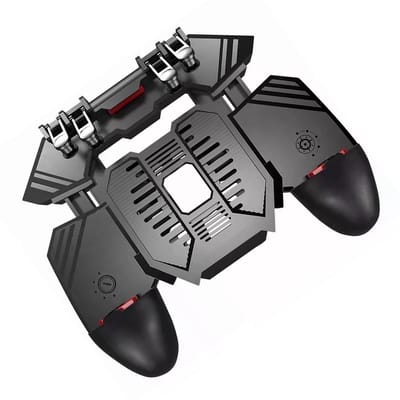 Dailygoody - Mobiele Gamecontroller - Gamepad met 6 Vingers - Inclusief Koelventilator - Professionele Besturing - Perfect voor Gaming - Ideaal v