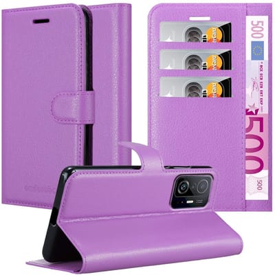 Cadorabo Hoesje geschikt voor Xiaomi 11T / 11T PRO in MANGAAN PAARS - Beschermhoes met magnetische sluiting, standfunctie en kaartvakje Book Case Cover Etui