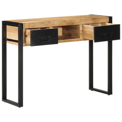 vidaXL - Wandtafel - 100x35x75 - cm - massief - ruw - mangohout