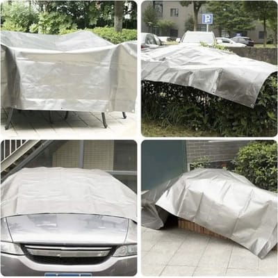 Sterk Afdekzeil 3x4 m Waterdicht – Heavy Duty Bouwzeil met Versterkte Randen & Metalen Ogen – HDPE Beschermzeil voor Tuin, Bouw en Buiten – waterdicht afdekzeil – zilver afdekzeil – industriële tarp – multifunctioneel dekzeil – zilver – 53529