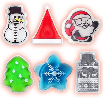 Set van 5 Herbruikbare Handwarmers voor Kinderen en Volwassenen - Ideaal voor Winter, Kerst en Buitenactiviteiten - Sneeuwman en Kerstman Ontwerpen