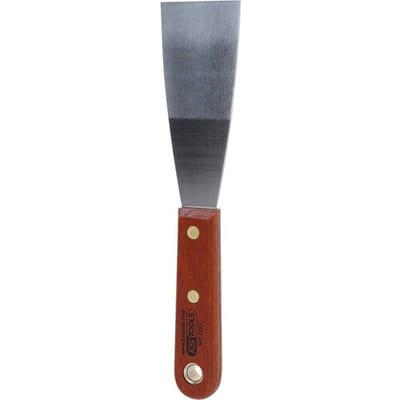 KS Tools 907.2263 RVS spatel, 50 mm, met houten handgreep