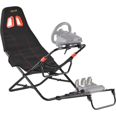 VEVOR Stuurwielstandaard, Opvouwbare en Verstelbare Cockpit voor Racesimulator, 620 mm Breed, Compatibel met Logitech G923/G920/G29, Thrustmaster T248p, Fanatec, Hori, Mad Catz, Zwart
