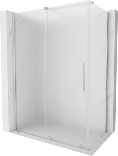 Mexen Velar schuifdouchecabine 130 x 75 , ijs, geborsteld nikkel - 871-130-075-31-97