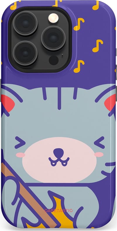 Casetastic Hoesje Geschikt voor Apple iPhone 15 Pro Magsafe - Stijlvolle Beschermende Duo-layer Case - Katten beat