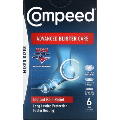 Compeed, Geavanceerde Blaarverzorging, Gemengde Maten, 6 Gelkussentjes gray