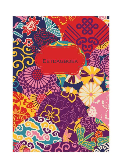 HappyBook - Health - Food Journal - Eetdagboek - Eerschrift - Japan - Kleurig - Afvallen - Gezondheid - Voeding - Gewicht - Tabel - Motivatie - Dieetboek - Softcover - Elastiek - Boekenlegger - Healthy - Food - Beweging - Nieuw begin - Opschrijven -