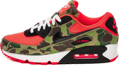 Nike Air Max 90 SP Reverse Duck Camo 2020 Unisex Sneakers Groen Infrarood Zwart CW6024-600 36 black