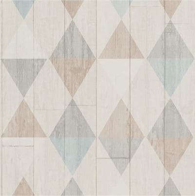 DUTCH WALLCOVERINGS Behang hout/ruit beige 42505-30