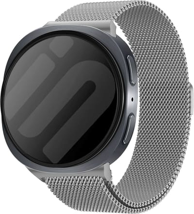 Strap-it Milanese band - Milanees mesh bandje geschikt voor Samsung Galaxy Watch 9 (40/44mm) / Watch 8 (40/44mm) / 8 Classic (46mm) - zilver