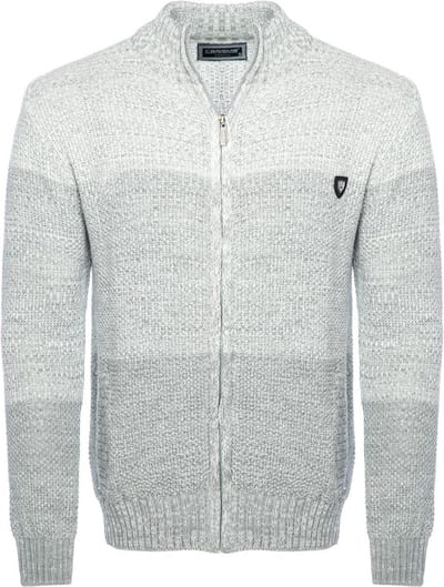 Carisma Heren Vest Opstaande Kraag Gebreid Grijs 7778 - XXL