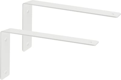 Stevige witte 22.5CM metalen plankdragers - 2 stuks industriële plankensteunen voor wandmontage