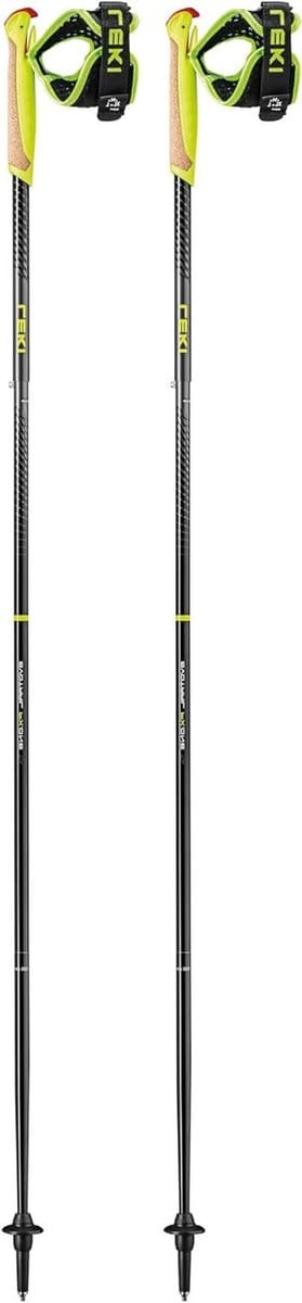 Trail Stokken - Wandelstokken Opvouwbaar - Buiten Wandelen - Compact Inklapbaar - 115 cm - Zwart Neon Geel