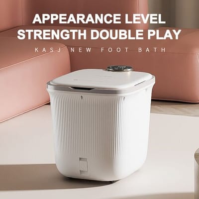 Keshijie Voetmassageapparaat K3 - Automatisch met Intelligente Verwarming en Luchtkussens - Wit - 39 x 34 x 35,6 cm