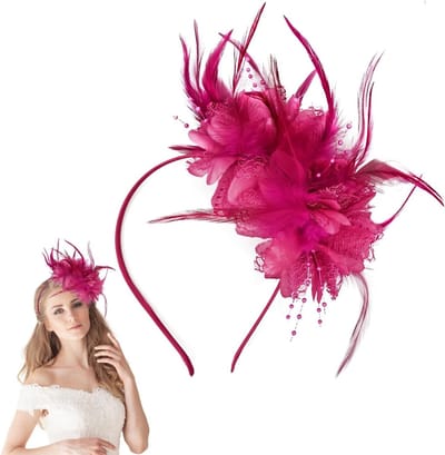 Elegante Haaraccessoires met Veren en Gaas voor Bruiloften, Proms, Feestjes en Evenementen