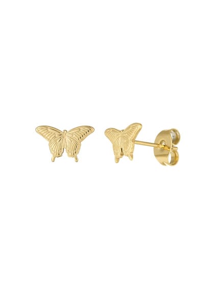 Oorstekers vlinder - Goud - Roestvrij staal
