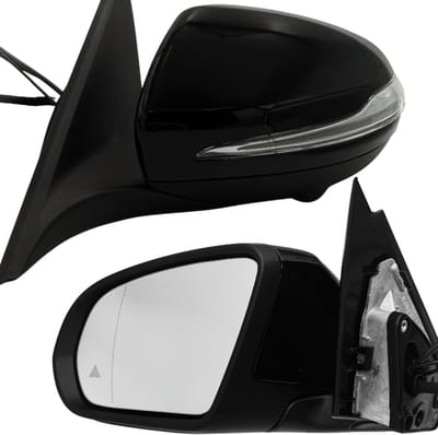 BILMAX Linker Buitenspiegel Vervanging voor Mercedes-Benz C-Klasse Sedan / Kombi (W205 Facelift) 2018–2021,Elektrisch Inklapbaar, Met Richtingaanwijzer, Verwarmd, met Instapverlichting, met Antenne, met Camera, BSM, 10+8+1+1+1-Pins (Bestuurderszijde)