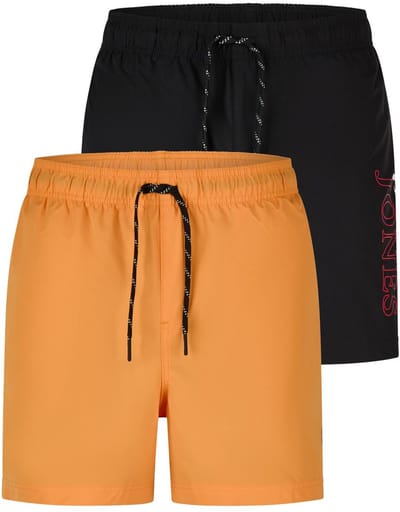 Jack & Jones Heren Short JPSTMAUI Swim Mix 2 Pack regular fit Oranje XL Volwassenen Zwemshort / Zwembroek
