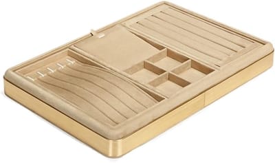 Sieradenorganisator Standaard - Sieraden Display Houder - Sieraden Presenteren - Fluwelen Oppervlak - 35x24 cm - Beige