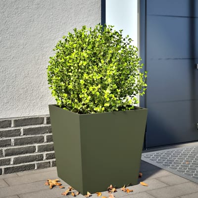 vidaXL - Plantenbak - 50x50x50 - cm - staal - olijfgroen