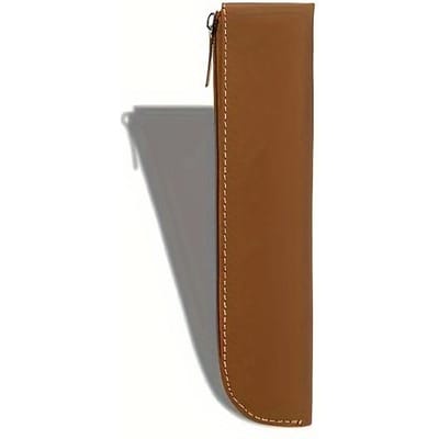Veelzijdige Pennenetui met Rits - Bureau-organizer voor Pennen, Markers & Make-up - Lichtbruin/Ivoor bruin