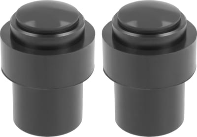 AMIG Deurstopper/deurbuffer - 2x - D30mm - inclusief schroeven - mat zwart