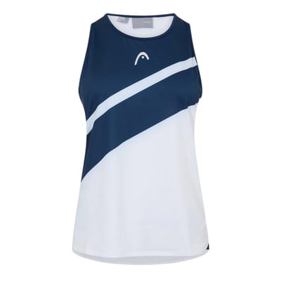 Head Tennistanktop met ronde hals voor dames (Wit, Marine)