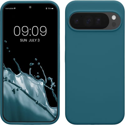 kwmobile telefoonhoesje geschikt voor Google Pixel 10 Pro XL - Hoesje met siliconen coating - Smartphone case in mat petrol