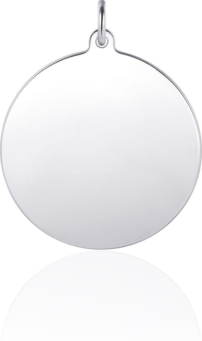 Gisser Jewels - Hanger excl. Collier - Cirkel Graveer baar - 17mmØ - Gerhodineerd Zilver 925