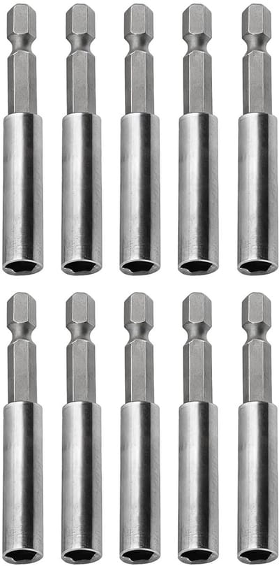Magnetische bit houders 1/4 inch - hexagonaal 60 mm - met snelwisselsysteem - ideaal voor schroeven in krappe ruimtes - ShopVlot