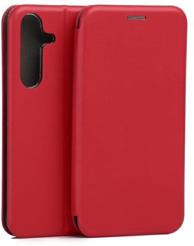 Beline Serie - Klaphoes voor Samsung S25 Plus - Rood - Magneetsluiting - Standaardfunctie