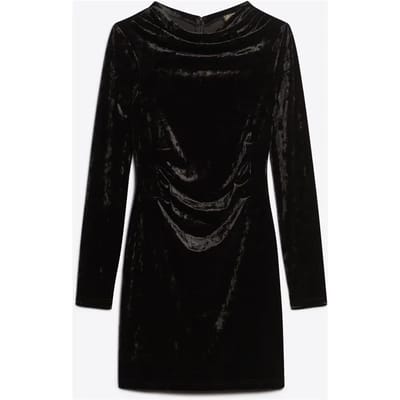 Superdry - Fluwelen mini-jurk met lange mouwen - Dames - Jurken