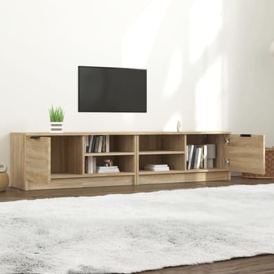 vidaXL - Tv-meubels - 2 - st - 80x35x36,5 - cm - bewerkt - hout - sonoma - eikenkleurig