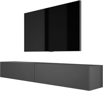 Moderne hangende tv-kast voor woonkamer - Lowboard met stijlvolle opbergruimte (2x100 cm)