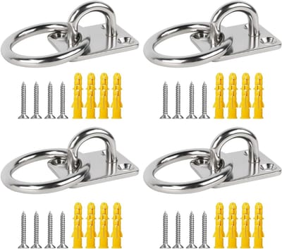 20 Stuks RVS Padogen voor Kayak en Canoe, Inclusief 40 Schroeven voor Bevestiging en Rigging